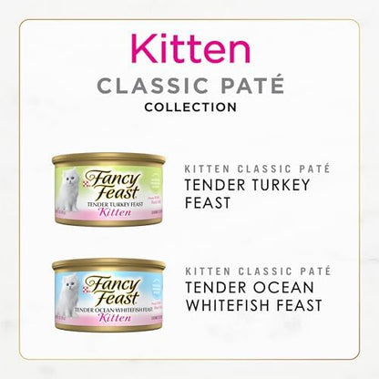 Purina Fancy Feast Kitten Tender Turkey & Ocean Whitefish Variety Pack