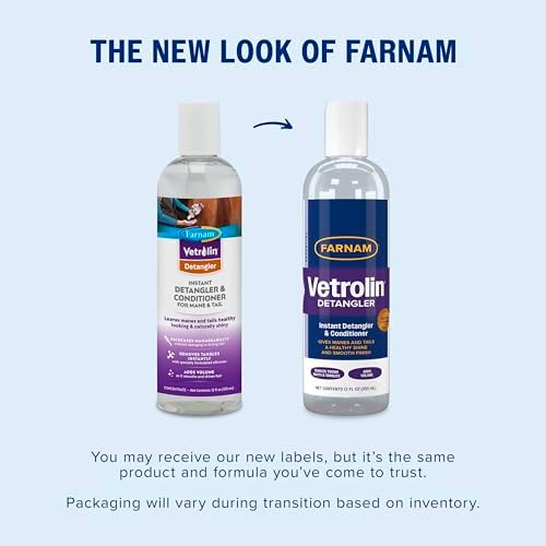 Farnam Vetrolin Detangler and Conditioner for Horse Manes and Tails, 12 Oz