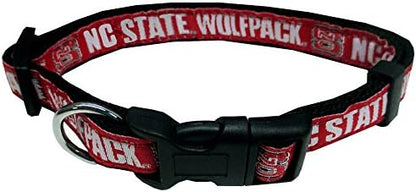 Pets First Collegiate PET Collar NEW VERSION North Carolina State Wolfpack Dog Collar, Size Large. Best Sports Team Color for Dogs & Cats. A Shiny & Colorful Dog & Cat Collar Licensed by The NCAA