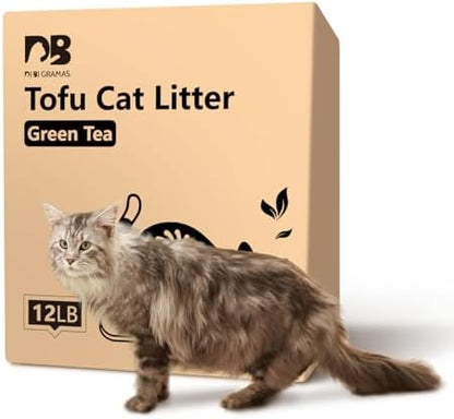 Dust-Free Quickly Absorb Odors Natural Tofu Cat Litter 12LB/Gr