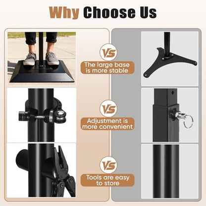 CAROD Professional Farrier Tool-Height Adjustable Metal Hoof Stand, Horse Hoof Trimming Tools, Extra-Large Base Enhances Stability, Two Types Of Support Rods Are Available