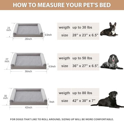 BFPETHOME Orthopedic Washable Large Dog Bed for Senior Dog Comfy Sleep