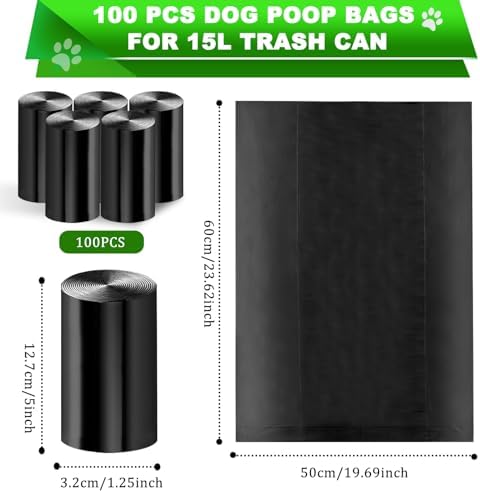 Dog Waste Bags - 100 Pcs Dog Poop Bags for 20L Dog Poop Trash Can