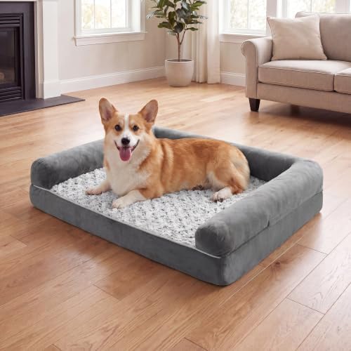 Waterproof Short Plush Orthopedic Sofa Dog Bed for Large Dogs
