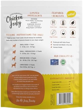 Chicken Whole Muscle 12 oz Rugged Bite Dog Jerky | Human Grade | High Protein