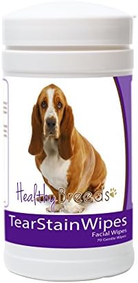 Healthy Breeds Basset Hound Tear Stain Wipes 70 Count