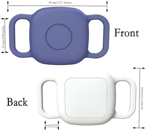 Waterproof Dog Collar Holder Case for Tile Mate 2024/2022 Tracker, 2 Pack Anti-Scratch Soft Silicone Case for cat pet Necklace, Protective Cover Accessories for Tracker Finder (Blue/White)