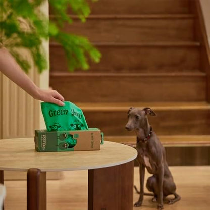 Green Sheep Poop Bags for Dogs & Cats, 315 Unscented Dog Poop Bags Rolls, Doggie Bags for Waste, Litter & Poo, Durable Doggy Poop Bags for Cleanup