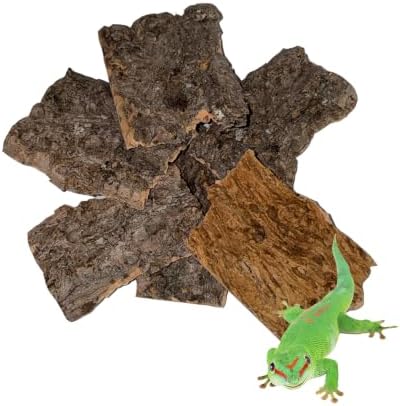 Reptile Cork Bark Substrate,1.5 LB Natural Tree Bark for Terrarium Wood Gecko Climbing Bark Bedding Bulk Habitat Decor for Bearded Dragon Spider Lizard Tarantula Hermit Crab