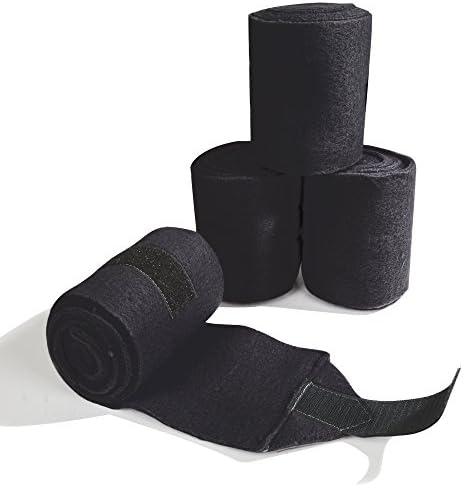 Intrepid International Polo Wraps for Horses Set of 4 Cotton Bandage Wrap, Horse Leg Wraps, Vet Wrap for Horses, Horse Size, Exercise Training Bandage