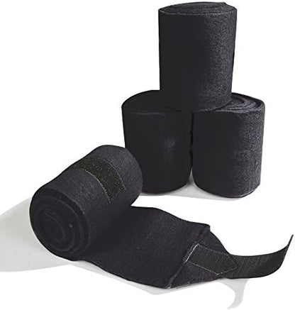 Intrepid International Polo Wraps for Horses Set of 4 Cotton Bandage Wrap, Horse Leg Wraps, Vet Wrap for Horses, Horse Size, Exercise Training Bandage