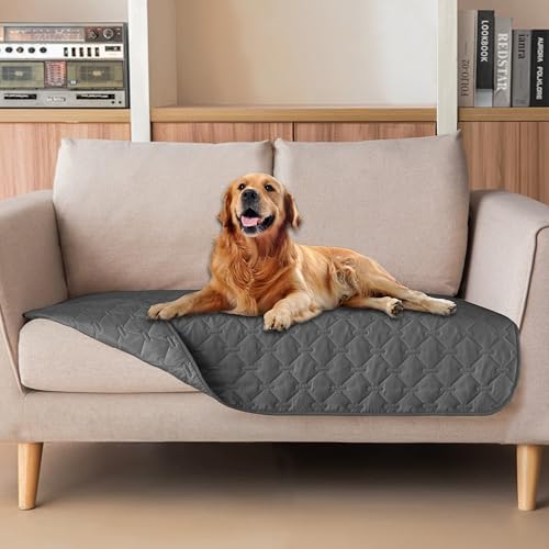 gogobunny Waterproof Loveseat Cover, Reversible Dog Cat Blanket for Couch