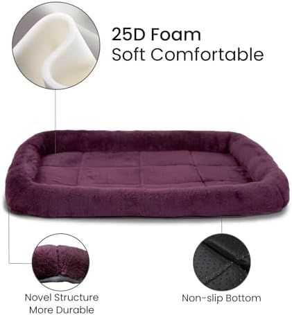 Patas Lague Small Dog Bed Bolster Pet Crate Mat 16''x12'' Taupe
