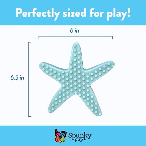 Spunky pup Clean Earth Heavy Duty Dog Chew Toys for Aggressive Chewers - Recycled, Made in USA, Starfish