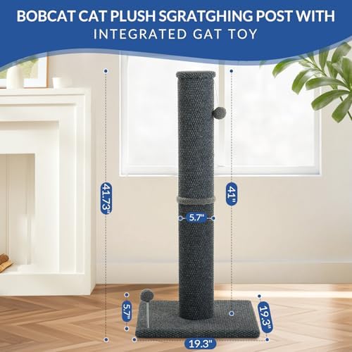 Cat Craft 41" Cat Scratching Post, Dark Gray