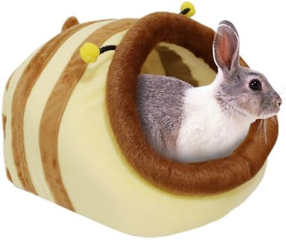 EAEDMY Guinea Pig Bed House & Hideout for Rat Bearded Dragon Hedgehog Ferret to Sleep and Hide, Guinea Pig Cage Accessories Habitat Décor (X-Large, 5.Wasp)