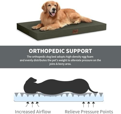 Large Waterproof Orthopedic Dog Bed with Egg Crate Foam