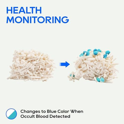 HoneyCare Health Monitoring Tofu Cat Litter | Natural Plant-Based Formula | Not Sticking to Litter Box | 99% Dust-Free & Low Tracking | Flushable Cat Litter |Urine Occult Blood Test| 6-lbs