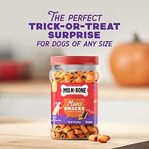 Milk-Bone MaroSnacks Dog Snacks, Halloween Dog Treats, 25 oz. Canister (Pack of 2)