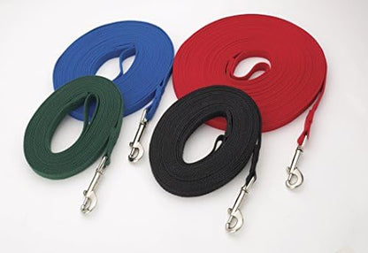 Guardian Gear Cotton Web Dog Training Lead 50'x5/8", Black