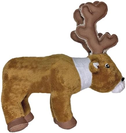 Spunky Pup Clean Earth Plush Caribou | Made from 100% Recycled Water Bottles | Small