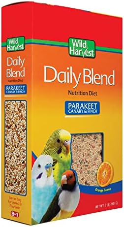Wild Harvest Daily Blend for Parakeet, Canary, Finch & Small Birds, 2 Pounds (Pack of 4)