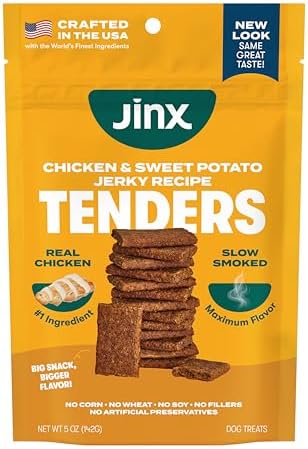 Jinx Tenders, Soft & Chewy Jerky Dog Treats, Chicken, 5oz