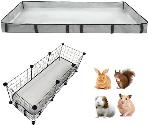 Guinea Pig Cage Liner Tarp Bottom Waterproof and Washable Base Also for Rabbits, Bunny, Chinchesillas, Hedgehog, Ferrets and Other Small Animals(12x36 inches)