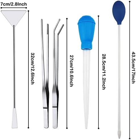 Fish Tank Cleaning Tools, 8 in 1 Aquarium Feeder Tools Kit, Aquarium Plants Cleaner, Stainless Steel Feeding