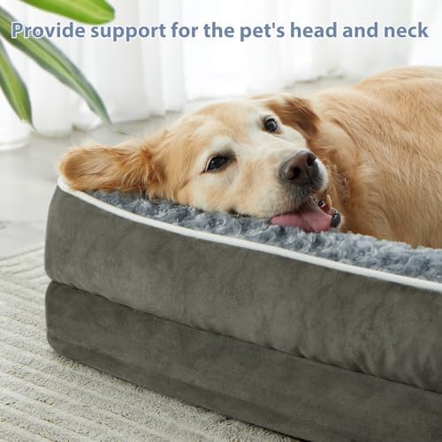 BFPETHOME Orthopedic Washable Dog Bed, Sleeping Couch for Large Senior Dogs