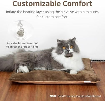 Outdoor Cat Heating Pad, 19.7" x 15.7", 40W, Brown
