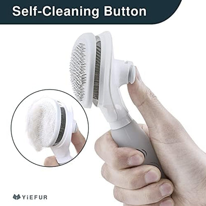 Cat Brush for Shedding, Self Cleaning Brush for Long & Short Hair Cats