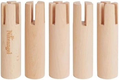 Niteangel Set of Beech Stilts for Elevating & Safely Setting Niteangel Multi-Chamber Series Maze House (Set of 5 Stilts (4.33'' H))