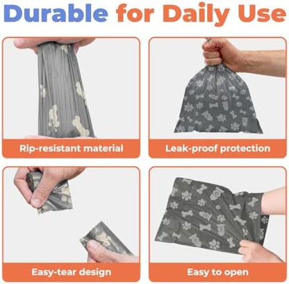 Best Pet Supplies Poop Bags for Dogs - Gray, 150 Count