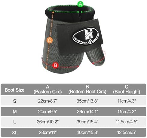 Horse Bell Boots for Outdoor Sports(Charcoal Grey, L)
