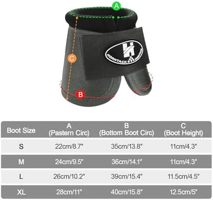 Horse Bell Boots for Outdoor Sports(Charcoal Grey, M)