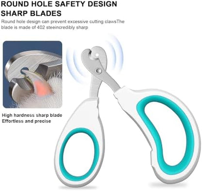 Aogeili Cat Nail Clippers - Stainless Steel, Non-Slip, Safe for Small Pets