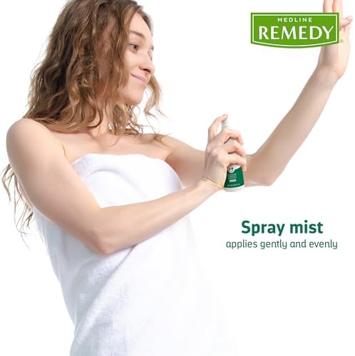 Medline Remedy Essentials Spray Cleanser (4 fl oz Spray), 1 Count, Scented, Full Body Cleanser & Shampoo, Sulfate Free, Gentle Body Wash, For Men & Women, Incontinence Cleaning, Bedside Cleansing