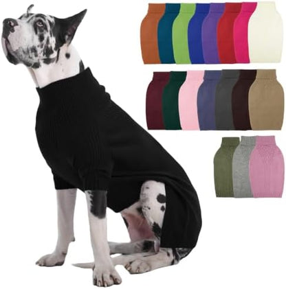 IECOii Great Dane Sweater,Extra Large Dog Sweaters for Giant Breed Dogs 4XL