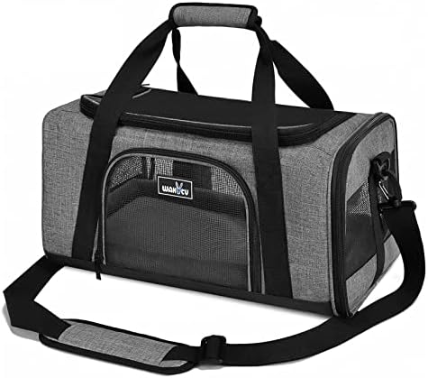 Wakytu TSA & Airline Approved Soft Pet Carrier for Cats/Dogs,17.7x11x8.3
