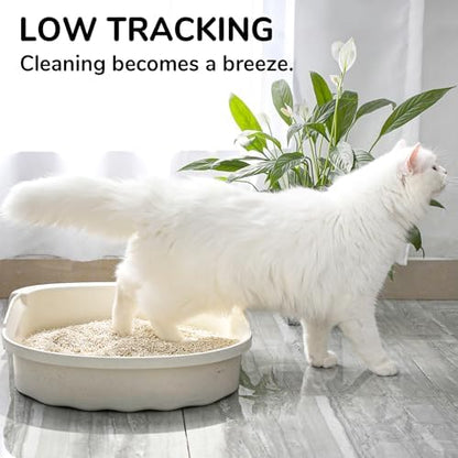 FUKUMARU Corn Cat Litter, 5.5 LBS Flushable Cat Litter Clumping, Dust Free Corn Cats Litter, Natural Unscented, Low Tracking Kitty Litter Pellets, 24/7 Odor Control