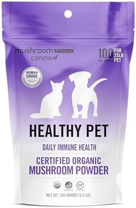 Om Mushroom Matrix Pet - Canine | Healthy Pet | USA Grown Human-Grade Organic Mushroom Powder Pet Supplement | Daily Functional Immune Support for Dogs & Cats | 100 Grams, 3.5 oz