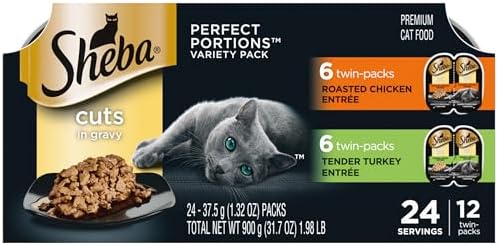 Sheba Perfect Portions Cuts Wet Cat Food, Chicken & Turkey, 2.6 oz, 12 ct