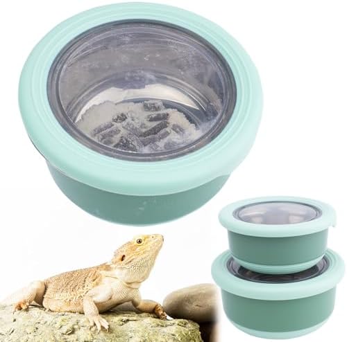 FlidRunest 2 Pack Reptile Cricket Calcium Mixer, Cricket Nutrients Calcium Shaker, Stainless Steel Insect Feeder for Gecko, Chameleon, Lizard, Snake