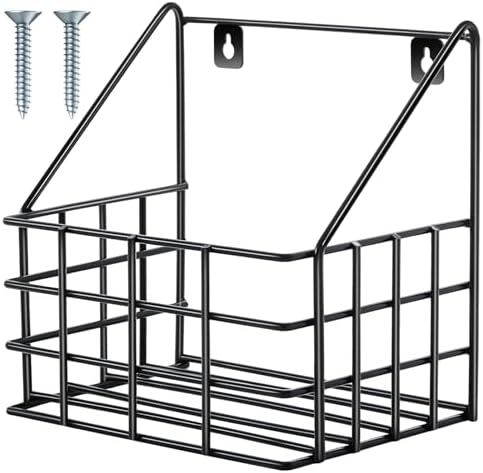 Blulu 10.04 x 9.45 x 6.89 Inches Horse Stable Organizer Large Wall Hanging Baskets Horse Trailer Organizer Wire Baskets for Wall Horse Tack Room Organization for Horse Stall Storage