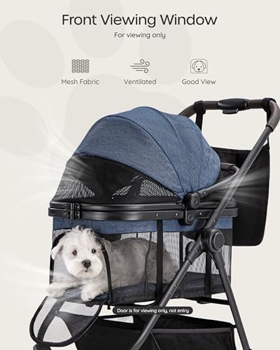 3 in 1 Pet Carrier Stroller for Small/Medium Dogs up to 33 lbs