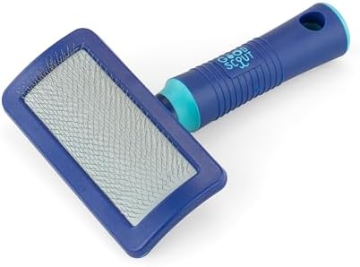 Good Scout Slicker Brush, Best Deshedding Tool for Dogs & Cats, Gentle, Safe & Effective Pet Grooming Tool for Long & Short Haired Animals