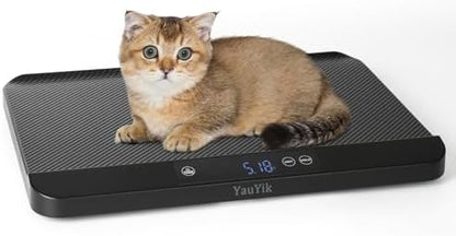 YAUYIK Digital Pet Scale, Baby Scale with Non-Slip Mat, Up to 88lb, Black