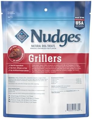 Blue Buffalo Nudges Grillers Steak Dog Treats, 10 oz