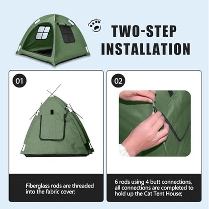 Anti-Anxiety Open Pet Tent for Cats & Dogs, Calming Hideaway